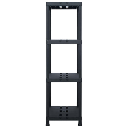 Scaffali 2 pz Nero 220 kg 90x40x138 cm in Plastica