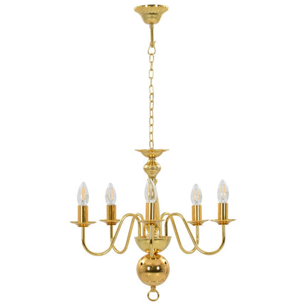 Lampadario Oro 5 Lampadine Attacco E14