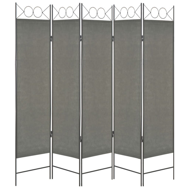 Paravento a 5 Pannelli Antracite 200x180 cm