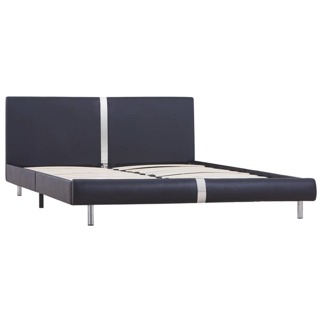 Giroletto senza Materasso Nero in Similpelle 120x200 cm