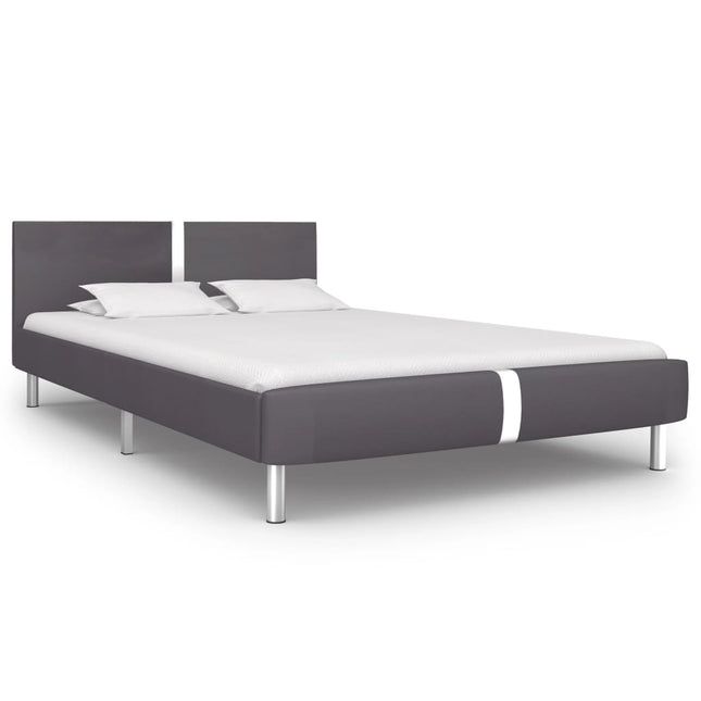 Giroletto senza Materasso Grigio Similpelle 140x200 cm