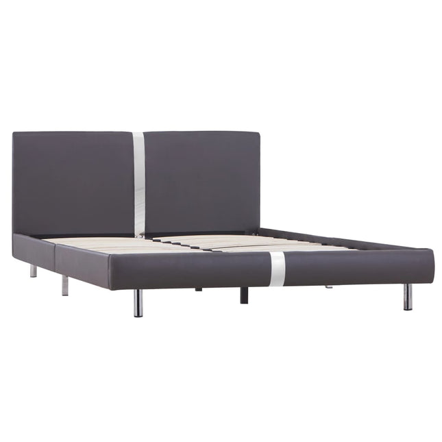 Giroletto senza Materasso Grigio Similpelle 140x200 cm