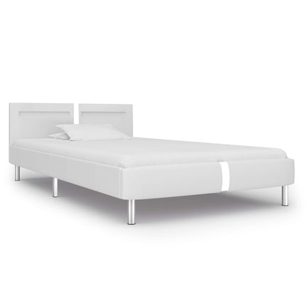 Giroletto con LED senza Materasso Bianco in Similpelle 90x200cm