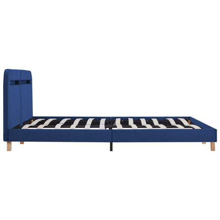 Giroletto con LED senza Materasso Blu 180x200 cm in Tessuto