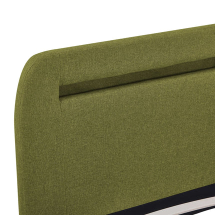 Giroletto con LED senza Materasso Verde 160x200 cm Tessuto