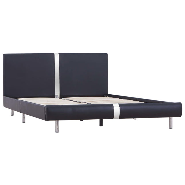 Giroletto senza Materasso Nero in Similpelle 135x190 cm
