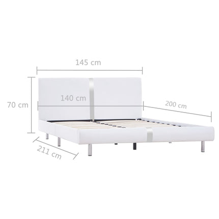 Giroletto senza Materasso Bianco in Similpelle 135x190 cm