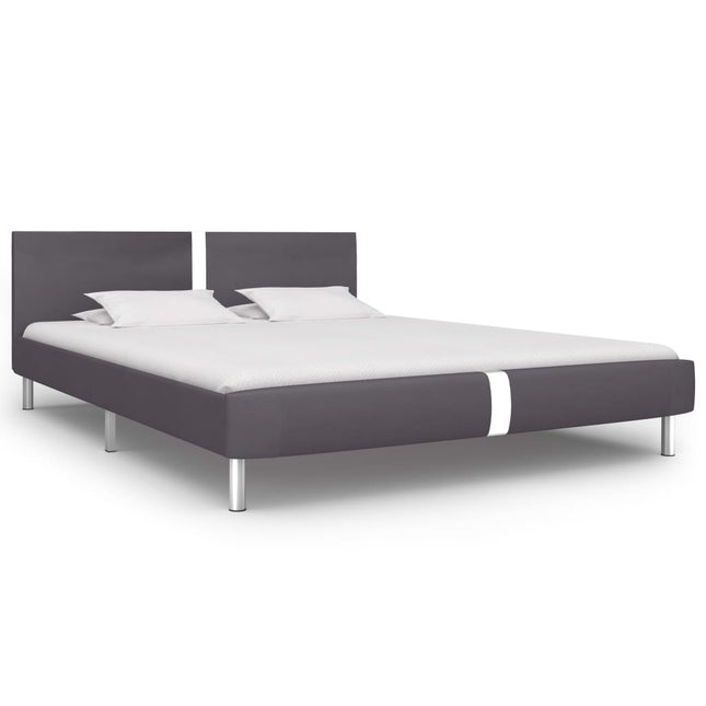 Giroletto senza Materasso Grigio in Similpelle 150x200 cm