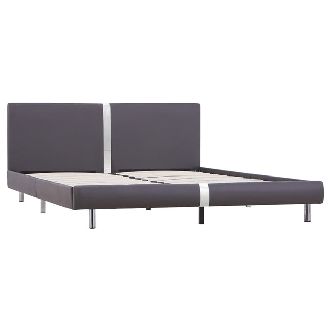 Giroletto senza Materasso Grigio in Similpelle 150x200 cm