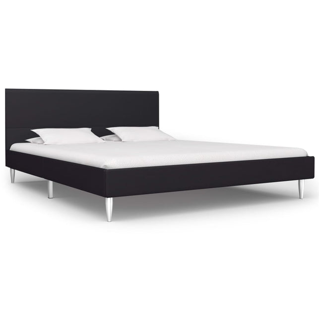 Giroletto senza Materasso Nero 135x190 cm in Tessuto