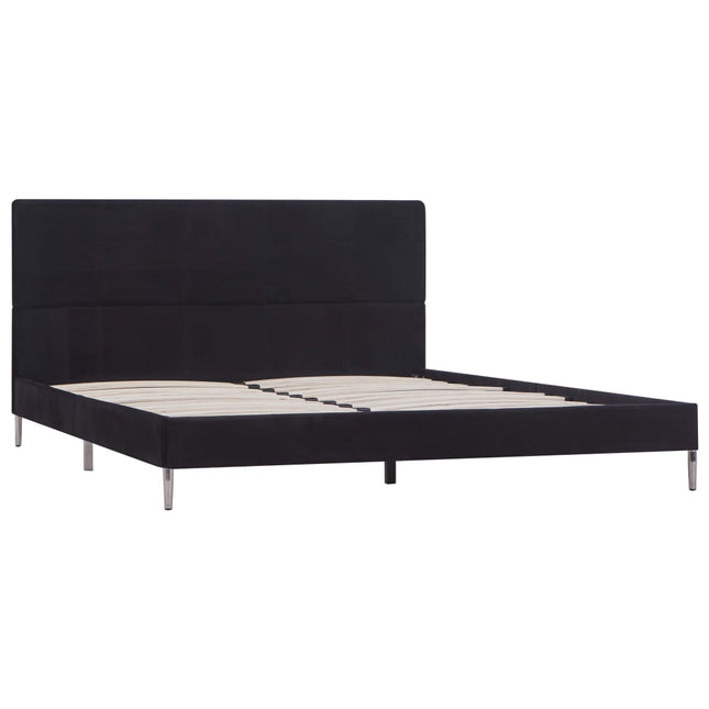Giroletto senza Materasso Nero 135x190 cm in Tessuto