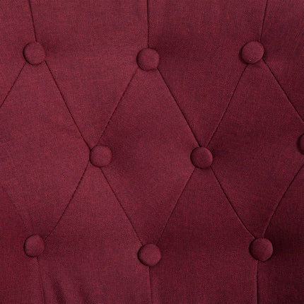 Poltrone in Stile Francese 2 pz Rosso Vino in Tessuto