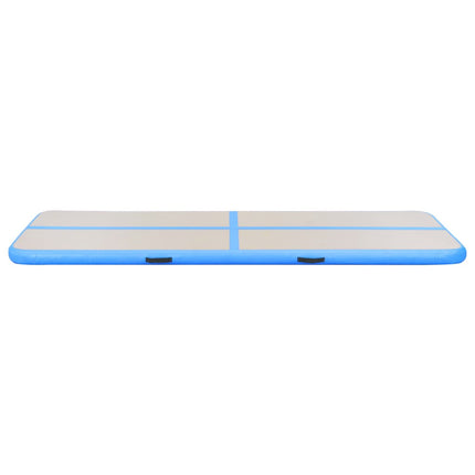 Tappetino Ginnastica Gonfiabile con Pompa 300x100x10 cm PVC Blu