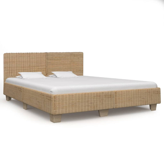 Giroletto Lavorato a Mano senza Materasso Vero Rattan 180x200cm