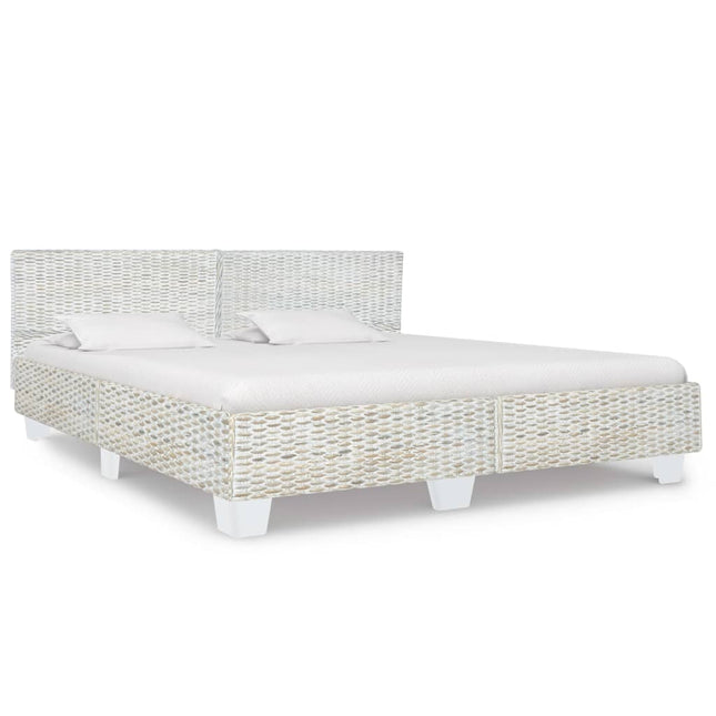 Giroletto senza Materasso Grigio Naturale Vero Rattan 180x200cm