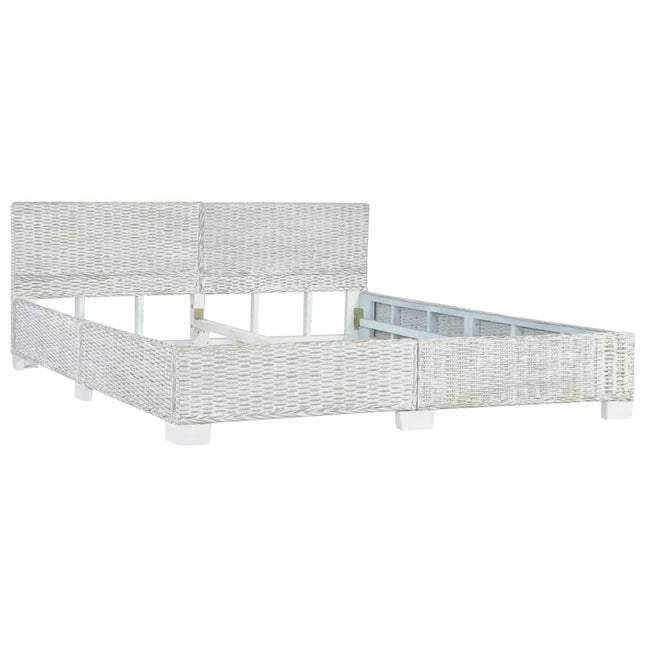 Giroletto senza Materasso Grigio Naturale Vero Rattan 180x200cm