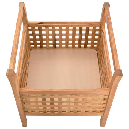 Cassapanca 49x48x49 cm in Legno Massello di Noce