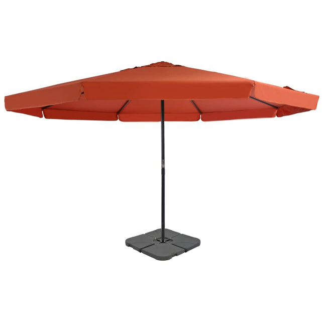 Ombrellone da Giardino con Base Portatile Terracotta