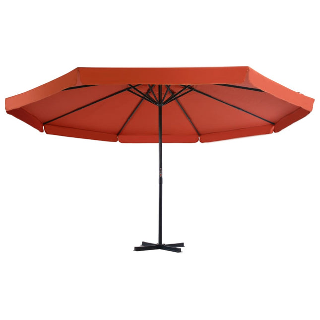 Ombrellone da Giardino con Base Portatile Terracotta