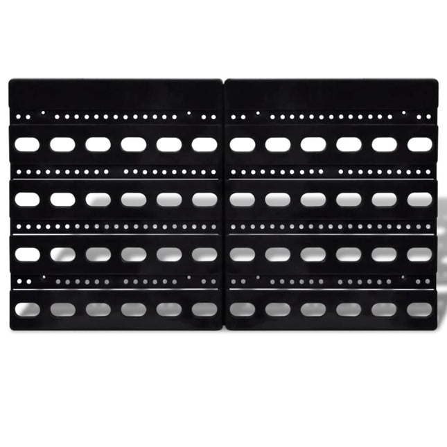 Contenitore Plastica per Garage da Parete Set 30 pz Blu e Rosso