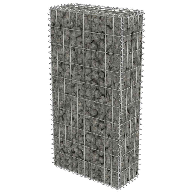 Gabbione con Copertura in Acciaio Zincato 50x20x100 cm