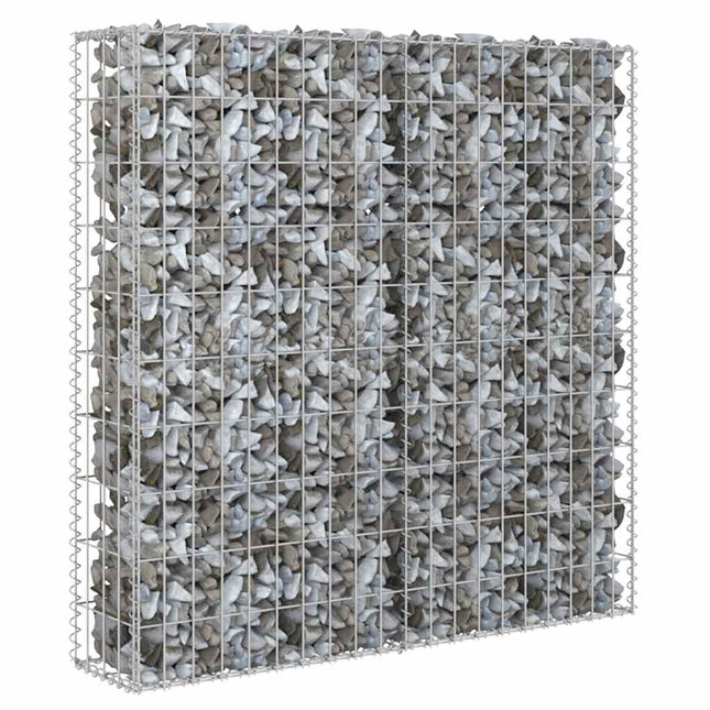 Gabbione in Acciaio Zincato Coperto 80x20x100 cm