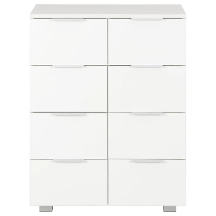 Credenza Bianco Lucido 60x35x80 cm in Legno Multistrato