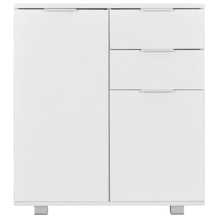 Credenza con Finitura Lucida Bianca 71x35x80 cm in Truciolato
