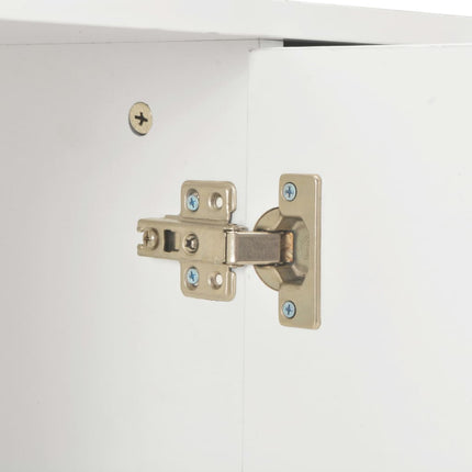 Credenza con Finitura Lucida Bianca 71x35x80 cm in Truciolato