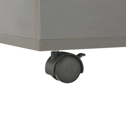Tavolino da Salotto Grigio Lucido 60x60x35 cm Legno Multistrato