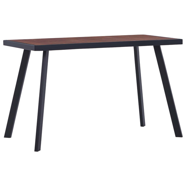 Tavolo da Pranzo Naturale e Nero 120x60x75 cm in MDF