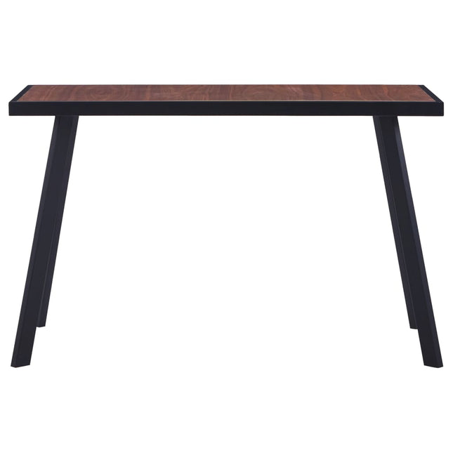Tavolo da Pranzo Naturale e Nero 120x60x75 cm in MDF