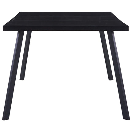 Tavolo da Pranzo Nero 200x100x75 cm in Vetro Temperato