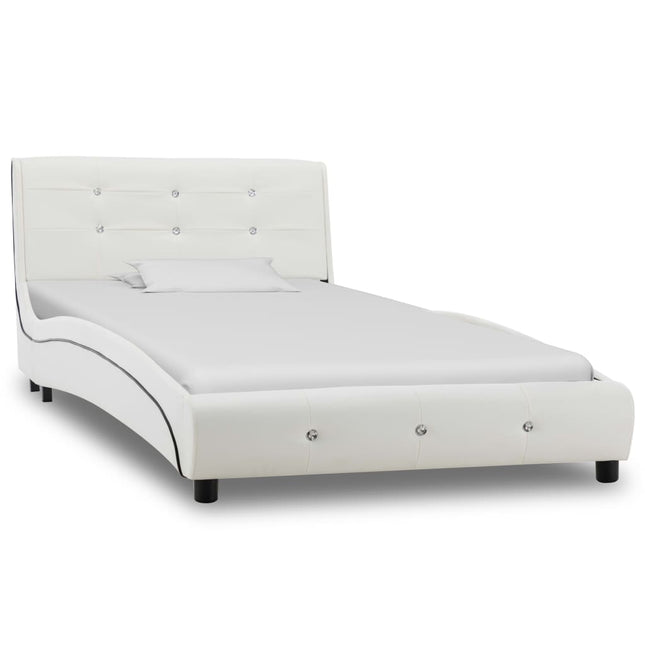 Giroletto senza Materasso Bianco in Similpelle 90x200 cm