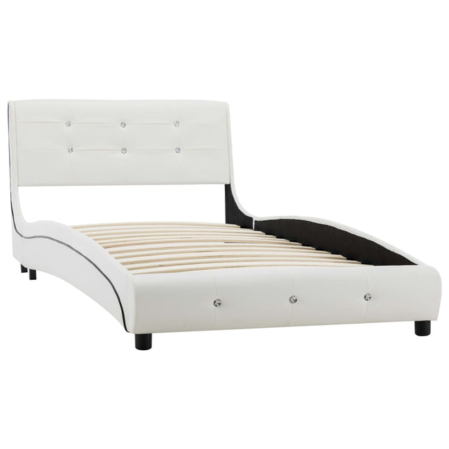 Giroletto senza Materasso Bianco in Similpelle 90x200 cm