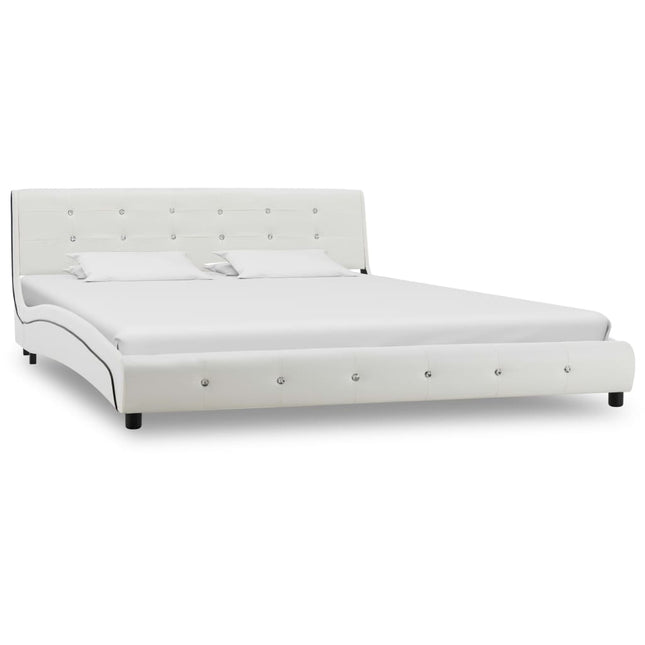 Giroletto senza Materasso Bianco in Similpelle 160x200 cm