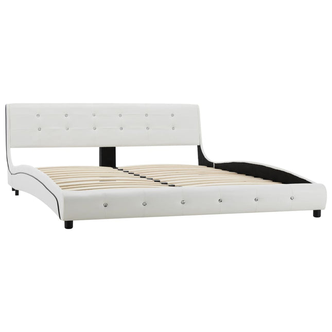Giroletto senza Materasso Bianco in Similpelle 160x200 cm