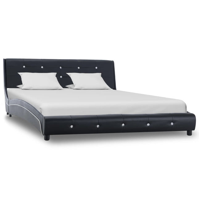 Giroletto senza Materasso Nero Similpelle 140x200 cm