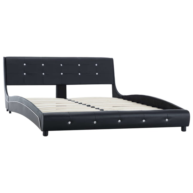 Giroletto senza Materasso Nero Similpelle 140x200 cm