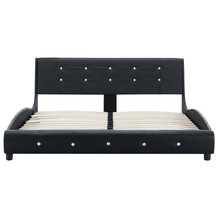 Giroletto senza Materasso Nero Similpelle 140x200 cm