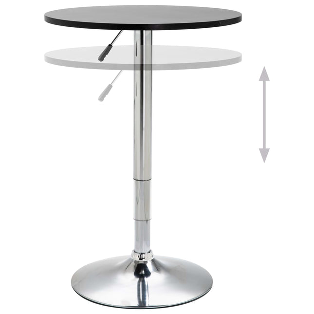 Tavolo da Bar Nero Ø60 cm in MDF