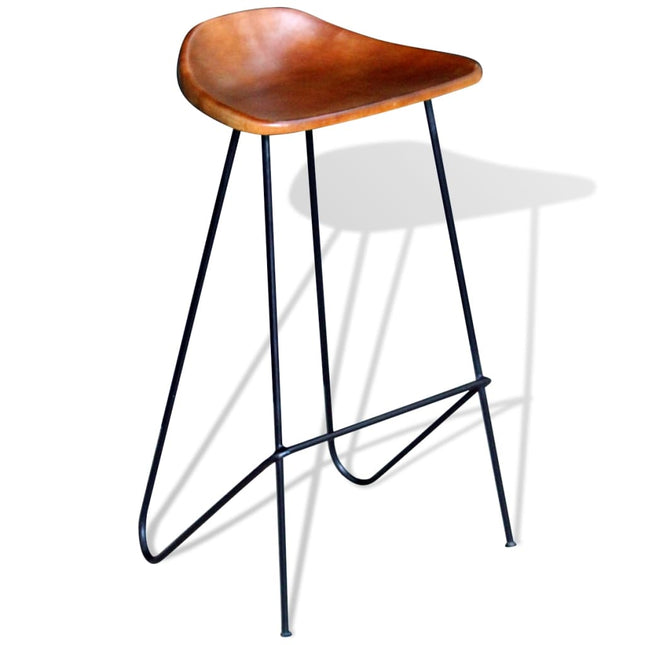 Sgabelli da Bar 6 pz in Vera Pelle Marrone