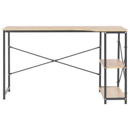 Scrivania per Computer Nera e Rovere 120x72x70 cm