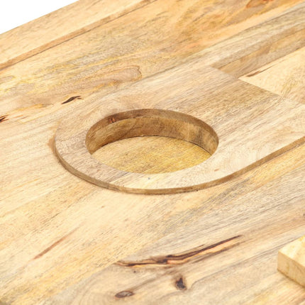 Tavolino Forma a Musicassetta 100x52x45cm Legno Massello Mango