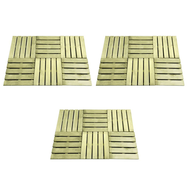 Piastrelle per Esterni 18 pz 50x50 cm in Legno Verde