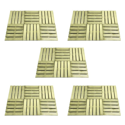 Piastrelle per Decking 30 pz 50x50 cm in Legno Verde