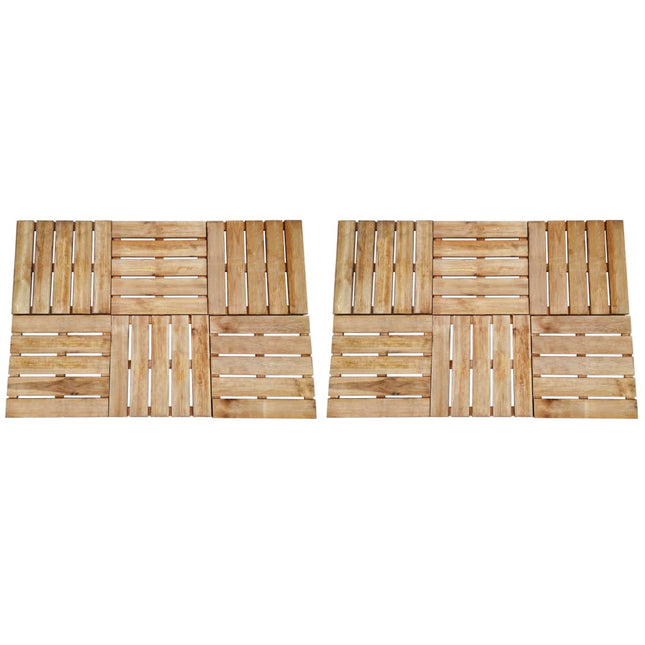 Piastrelle per Esterni 12 pz 50x50 cm in Legno Marrone