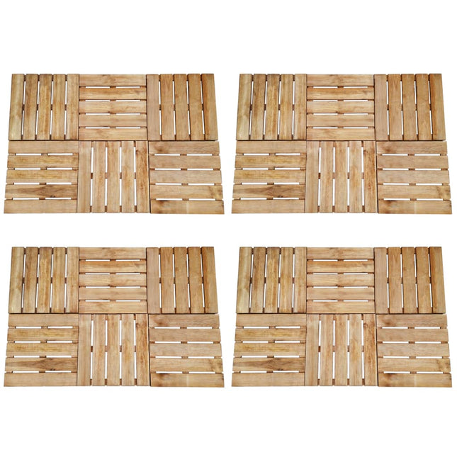 Piastrelle per Esterni 24 pz 50x50 cm in Legno Marrone