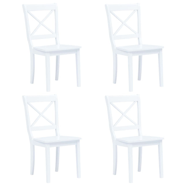 Set da Pranzo 5 pz in Legno Massello di Hevea Bianco