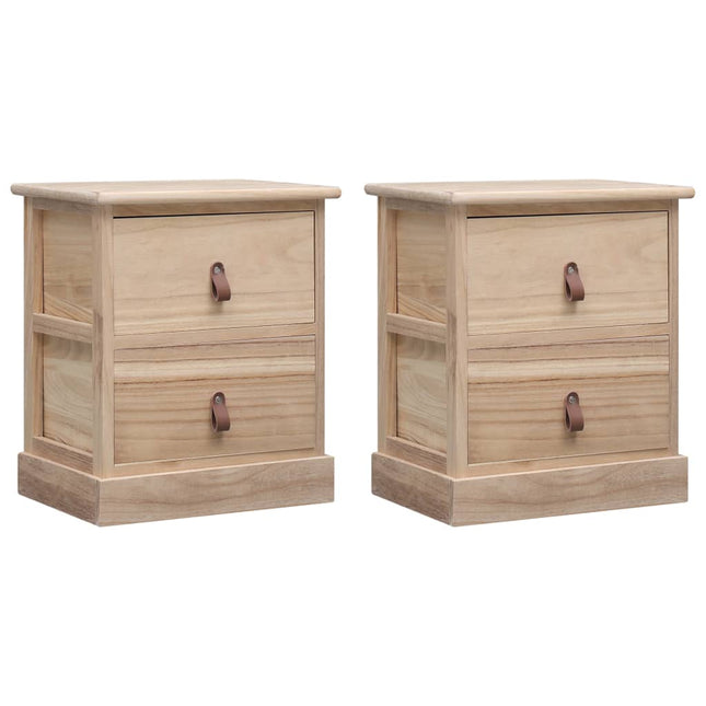 Comodini 2pz 38x28x45 cm in Legno di Paulonia